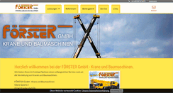 Desktop Screenshot of foerster-krane.de