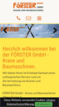 Mobile Screenshot of foerster-krane.de